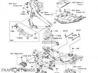 FRAME FITTINGS - EX650A6F NINJA 650R 2006 USA CALIFORNIA CANADA