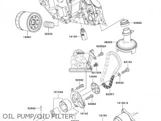 OIL PUMP/OIL FILTER - EX650A6F NINJA 650R 2006 USA CALIFORNIA CANADA