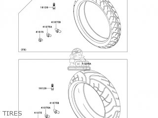 TIRES - EX650A6F NINJA 650R 2006 USA CALIFORNIA CANADA