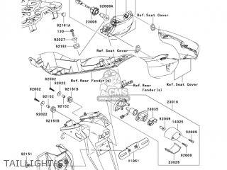 TAILLIGHT(S) - EX650A6F NINJA 650R 2006 USA CALIFORNIA CANADA