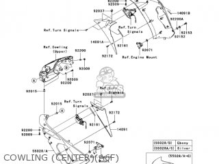COWLING (CENTER)(A6F) - EX650A6F NINJA 650R 2006 USA CALIFORNIA CANADA