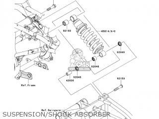 SUSPENSION/SHOCK ABSORBER - EX650A6F NINJA 650R 2006 USA CALIFORNIA CANADA