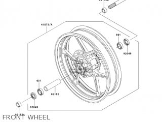 FRONT WHEEL - EX650A6F NINJA 650R 2006 USA CALIFORNIA CANADA