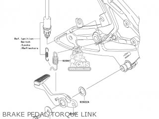 BRAKE PEDAL/TORQUE LINK - EX650A6F NINJA 650R 2006 USA CALIFORNIA CANADA