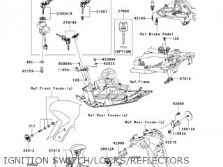IGNITION SWITCH/LOCKS/REFLECTORS - EX650A6F NINJA 650R 2006 USA CALIFORNIA CANADA