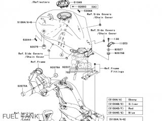 FUEL TANK - EX650A6F NINJA 650R 2006 USA CALIFORNIA CANADA