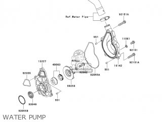 WATER PUMP - EX650A6F NINJA 650R 2006 USA CALIFORNIA CANADA