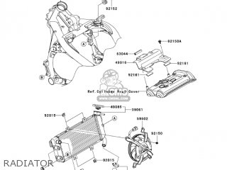 RADIATOR - EX650A6F NINJA 650R 2006 USA CALIFORNIA CANADA