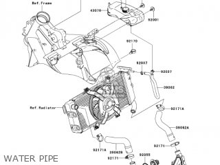 WATER PIPE - EX650A6F NINJA 650R 2006 USA CALIFORNIA CANADA