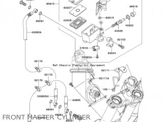 FRONT MASTER CYLINDER - EX650A6F NINJA 650R 2006 USA CALIFORNIA CANADA