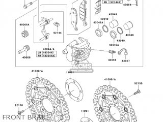 FRONT BRAKE - EX650A6F NINJA 650R 2006 USA CALIFORNIA CANADA
