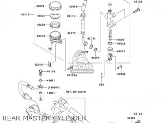 REAR MASTER CYLINDER - EX650A6F NINJA 650R 2006 USA CALIFORNIA CANADA