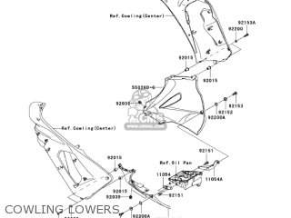 COWLING LOWERS - EX650A6F NINJA 650R 2006 USA CALIFORNIA CANADA