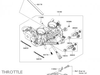 THROTTLE - EX650A6F NINJA 650R 2006 USA CALIFORNIA CANADA