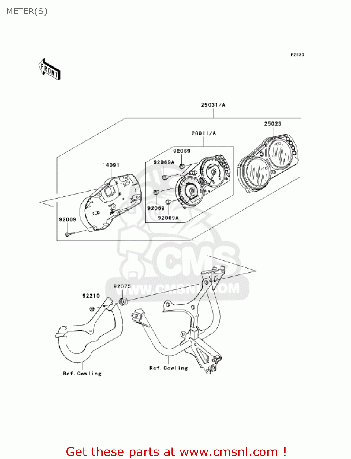 METER(S) EX650A7F NINJA 650R 750 USA CALIFORNIA CANADA
