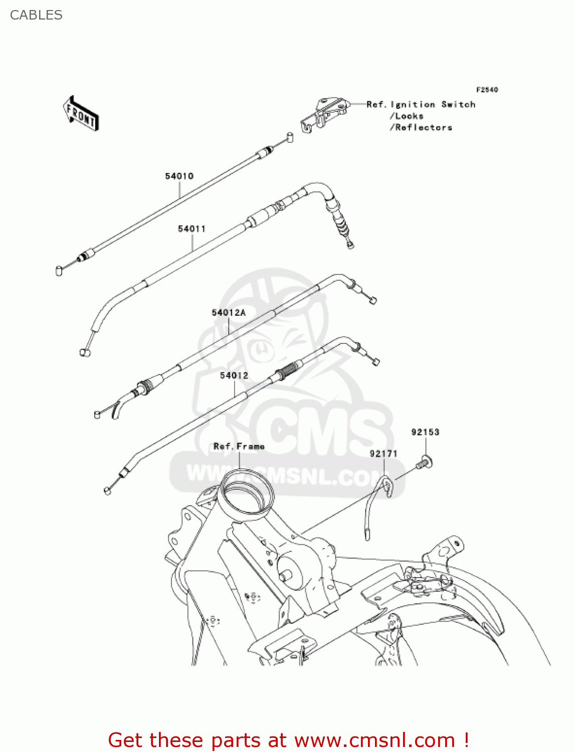 CABLES EX650A7F NINJA 650R 750 USA CALIFORNIA CANADA