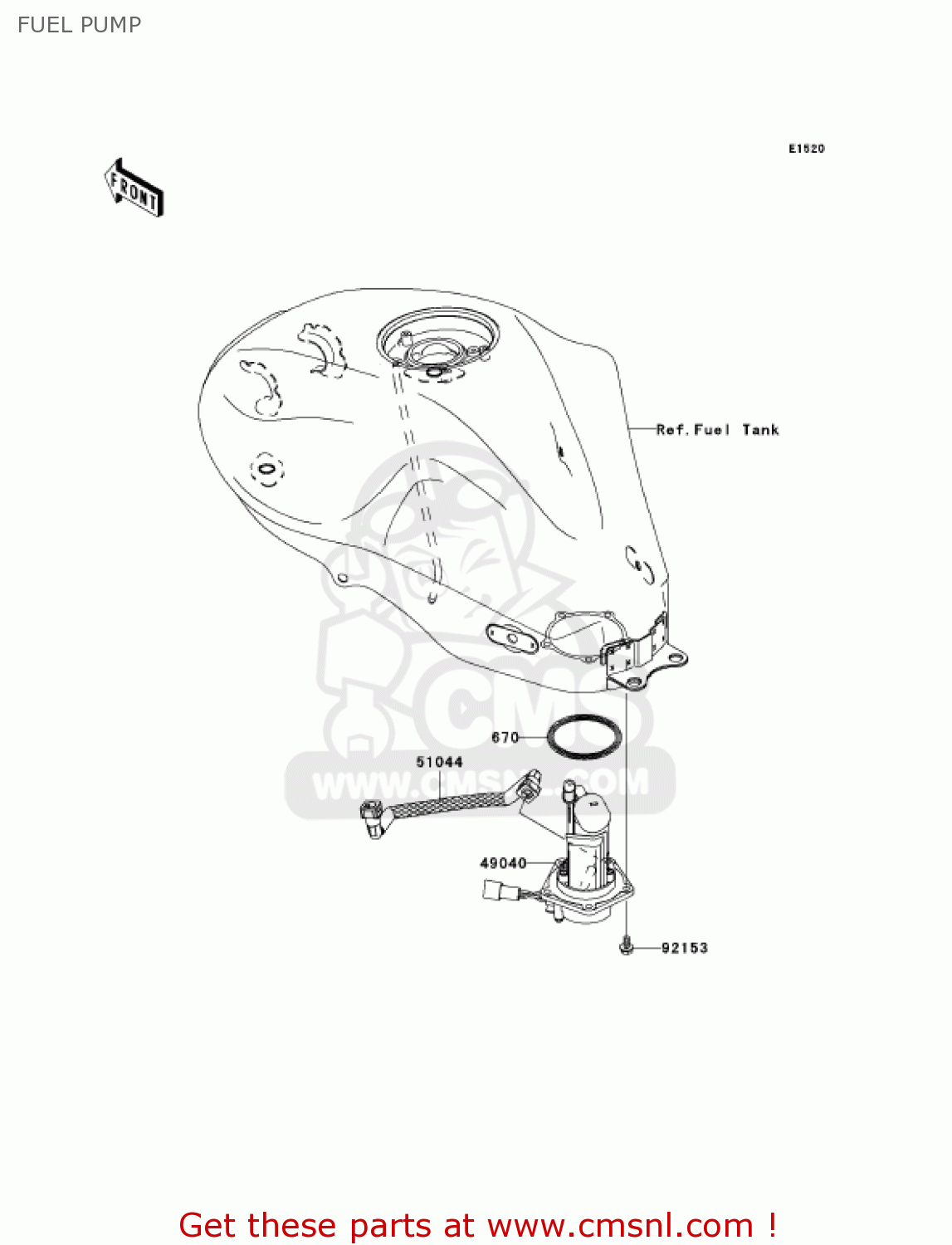 FUEL PUMP EX650A7F NINJA 650R 750 USA CALIFORNIA CANADA