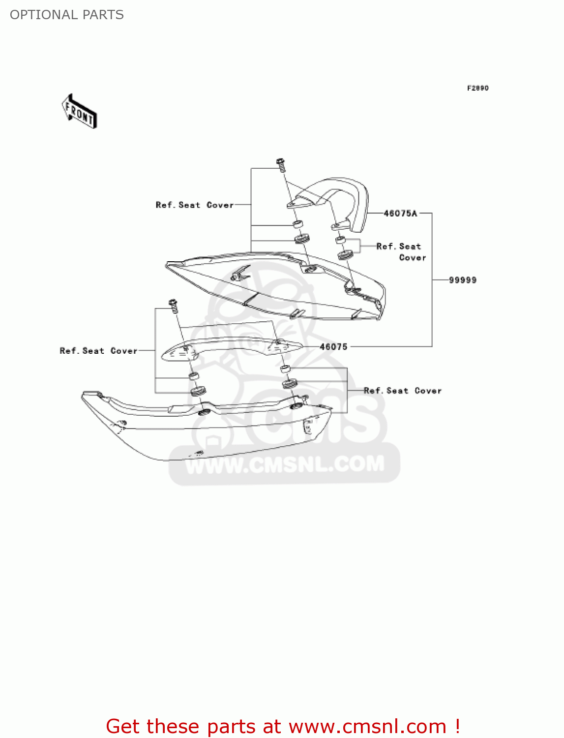OPTIONAL PARTS EX650A7F NINJA 650R 750 USA CALIFORNIA CANADA