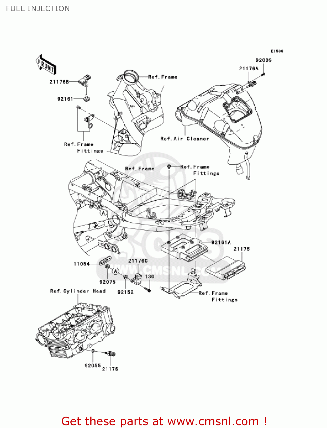FUEL INJECTION EX650A7F NINJA 650R 750 USA CALIFORNIA CANADA
