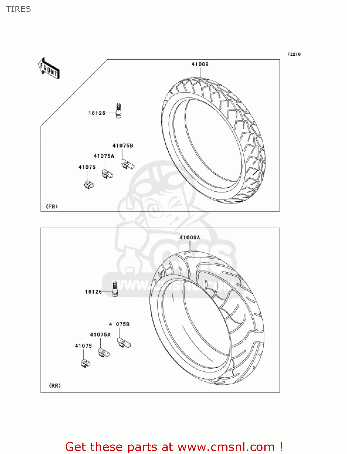 TIRES EX650A7F NINJA 650R 750 USA CALIFORNIA CANADA