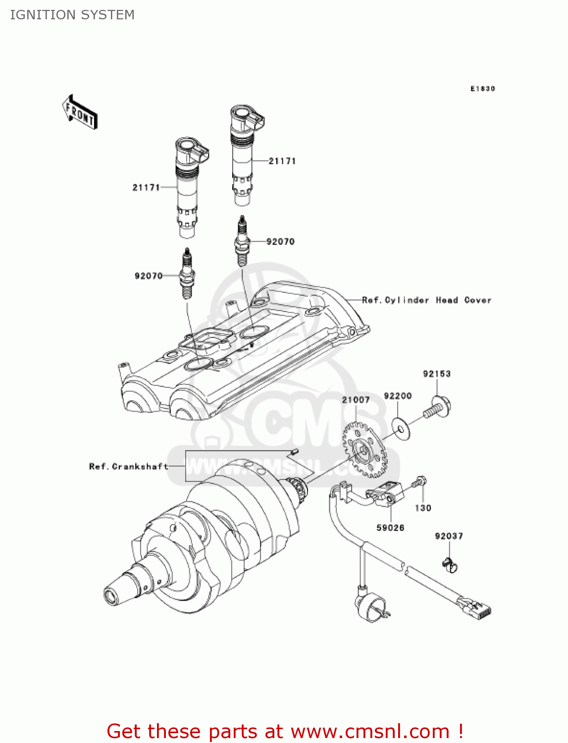 IGNITION SYSTEM EX650A7F NINJA 650R 750 USA CALIFORNIA CANADA