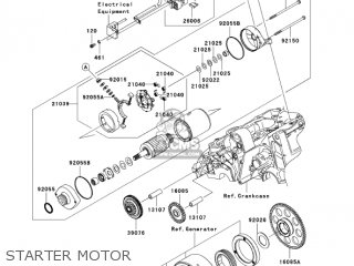 STARTER MOTOR - EX650A7F NINJA 650R 750 USA CALIFORNIA CANADA