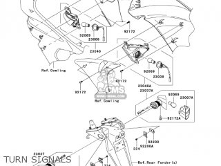 TURN SIGNALS - EX650A7F NINJA 650R 750 USA CALIFORNIA CANADA