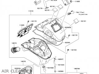 AIR CLEANER - EX650A7F NINJA 650R 750 USA CALIFORNIA CANADA