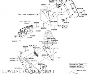 COWLING (CENTER)(A7F) - EX650A7F NINJA 650R 750 USA CALIFORNIA CANADA