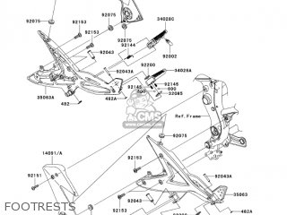FOOTRESTS - EX650A7F NINJA 650R 750 USA CALIFORNIA CANADA