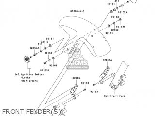 FRONT FENDER(S) - EX650A7F NINJA 650R 750 USA CALIFORNIA CANADA