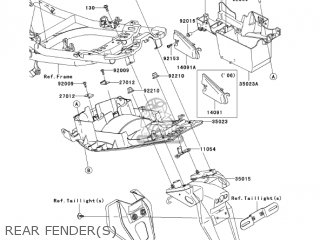REAR FENDER(S) - EX650A7F NINJA 650R 750 USA CALIFORNIA CANADA