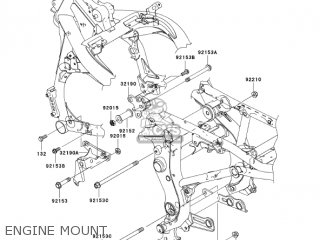 ENGINE MOUNT - EX650A7F NINJA 650R 750 USA CALIFORNIA CANADA