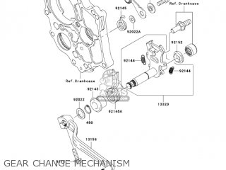 GEAR CHANGE MECHANISM - EX650A7F NINJA 650R 750 USA CALIFORNIA CANADA