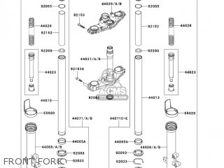 FRONT FORK - EX650A7F NINJA 650R 750 USA CALIFORNIA CANADA