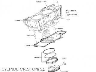 CYLINDER/PISTON(S) - EX650A7F NINJA 650R 750 USA CALIFORNIA CANADA