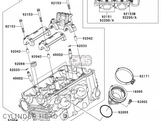 CYLINDER HEAD - EX650A8F ER6F 2008 EUROPE,MIDDLE EAST,AFRICA,UK