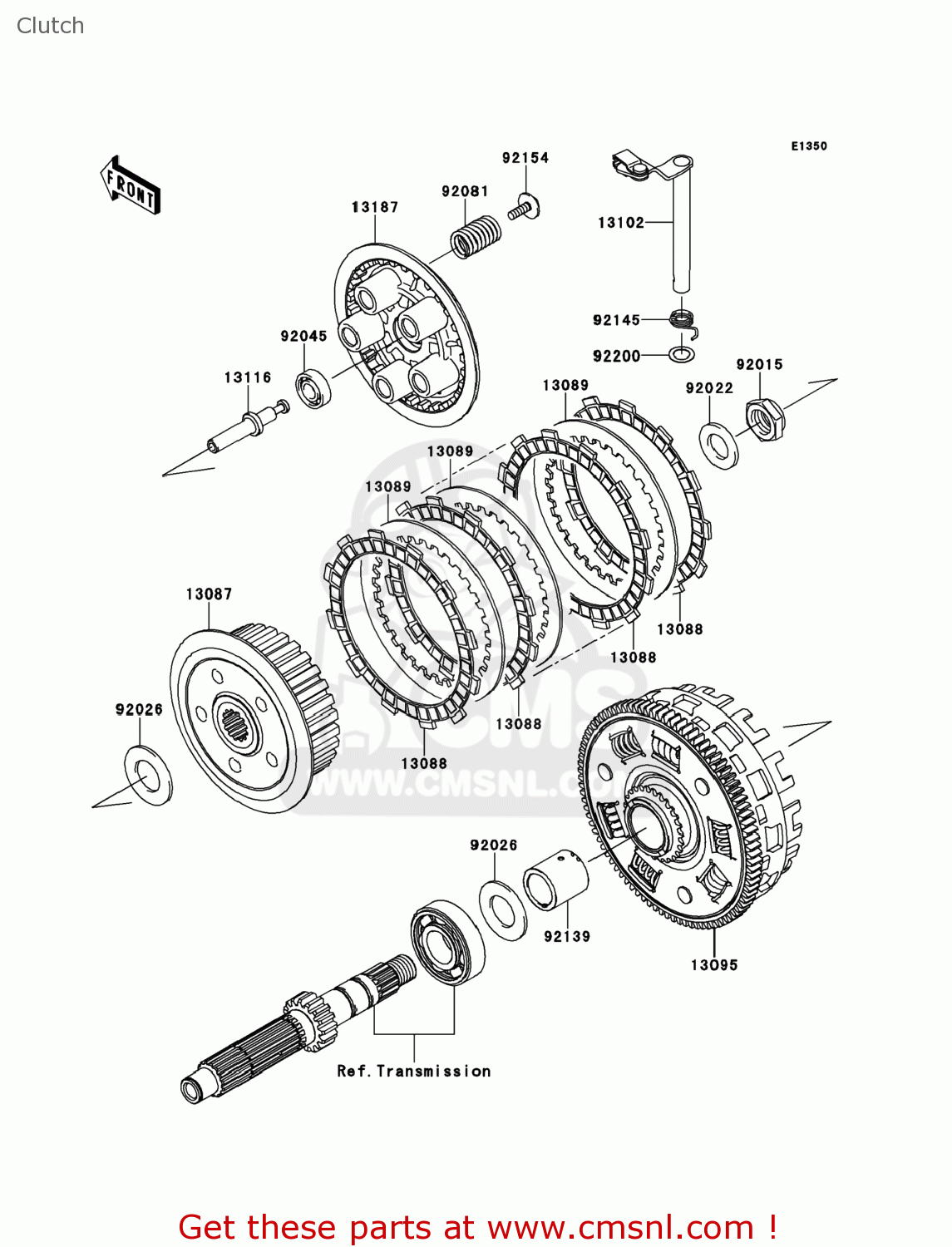 Kawasaki EX650ECF NINJA 650 2012 USA Clutch - buy original Clutch ...