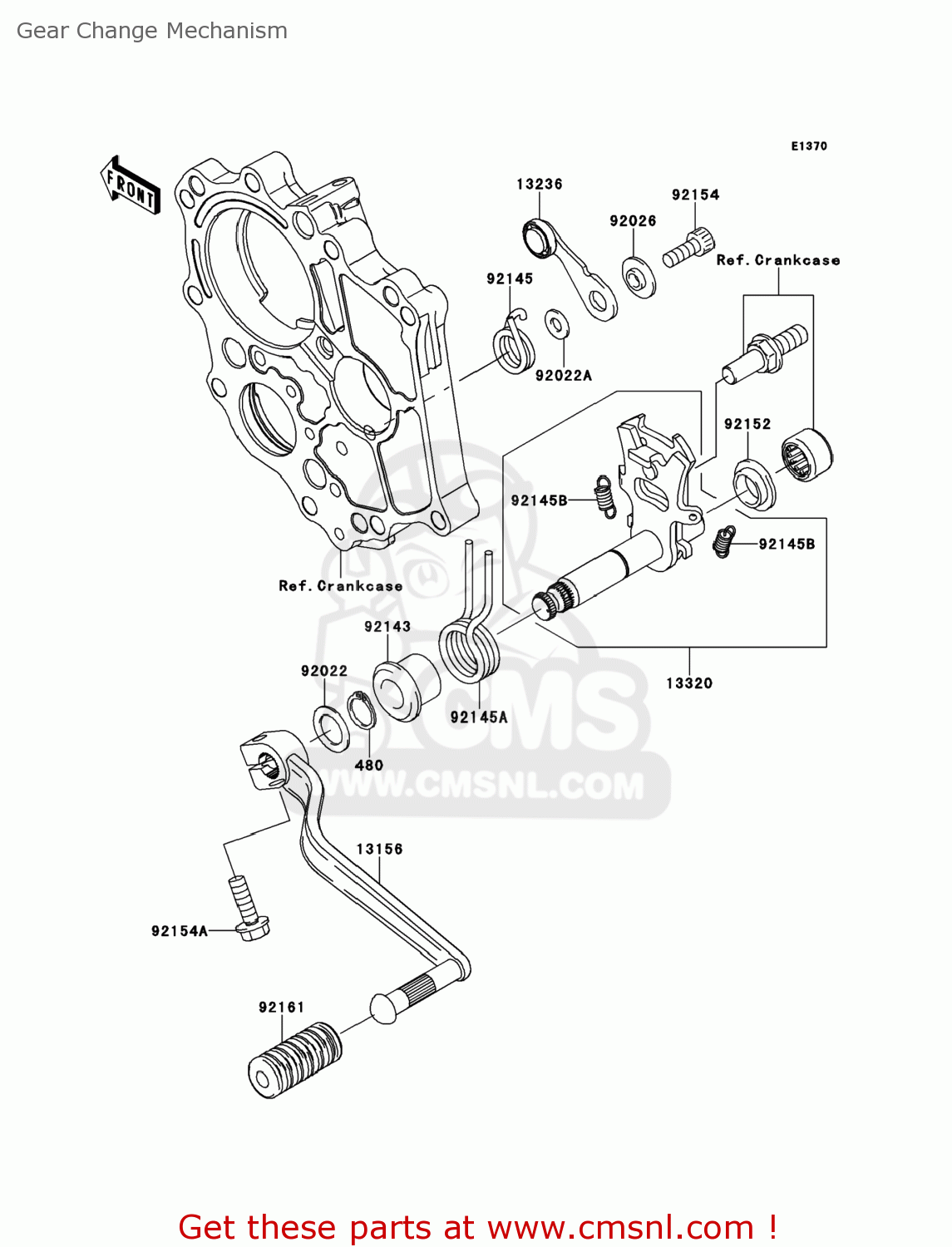 Kawasaki EX650ECF NINJA 650 2012 USA Gear Change Mechanism - buy ...