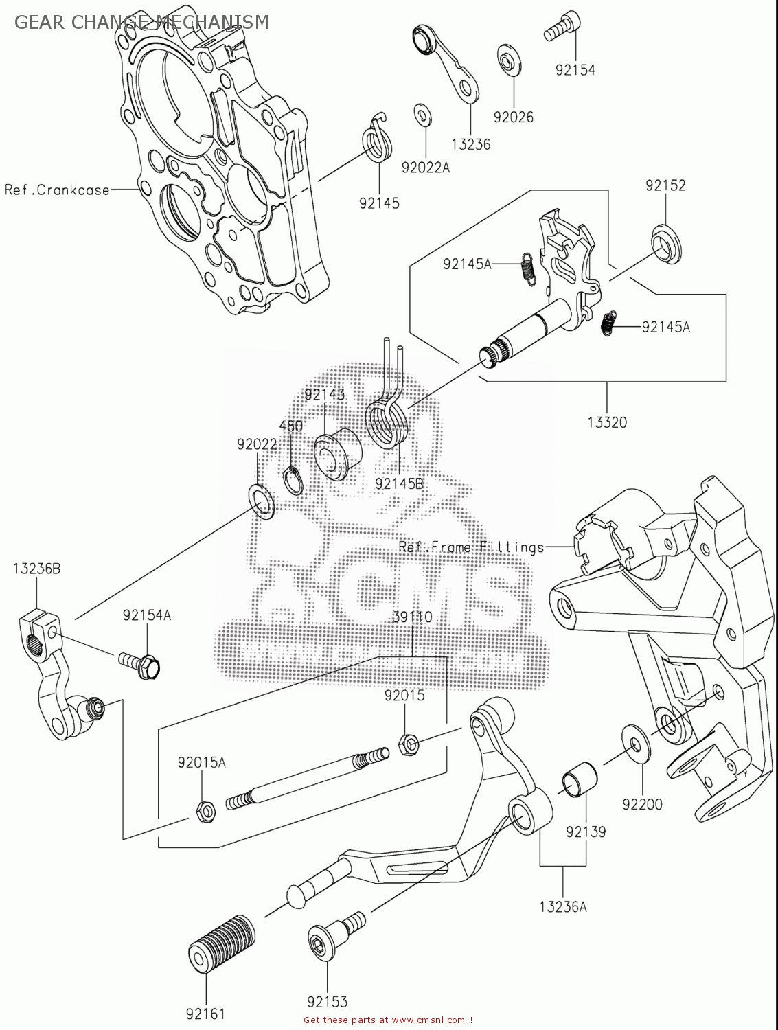 Kawasaki EX650MLFA NINJA 2020 GEAR CHANGE MECHANISM - buy original GEAR ...