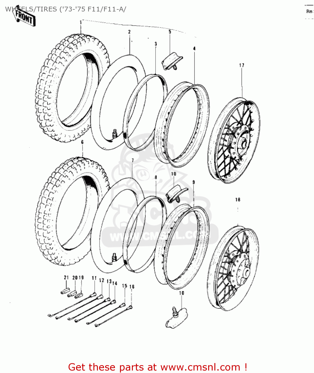 WHEELS/TIRES ('73-'75 F11/F11-A/ F11 1973 USA