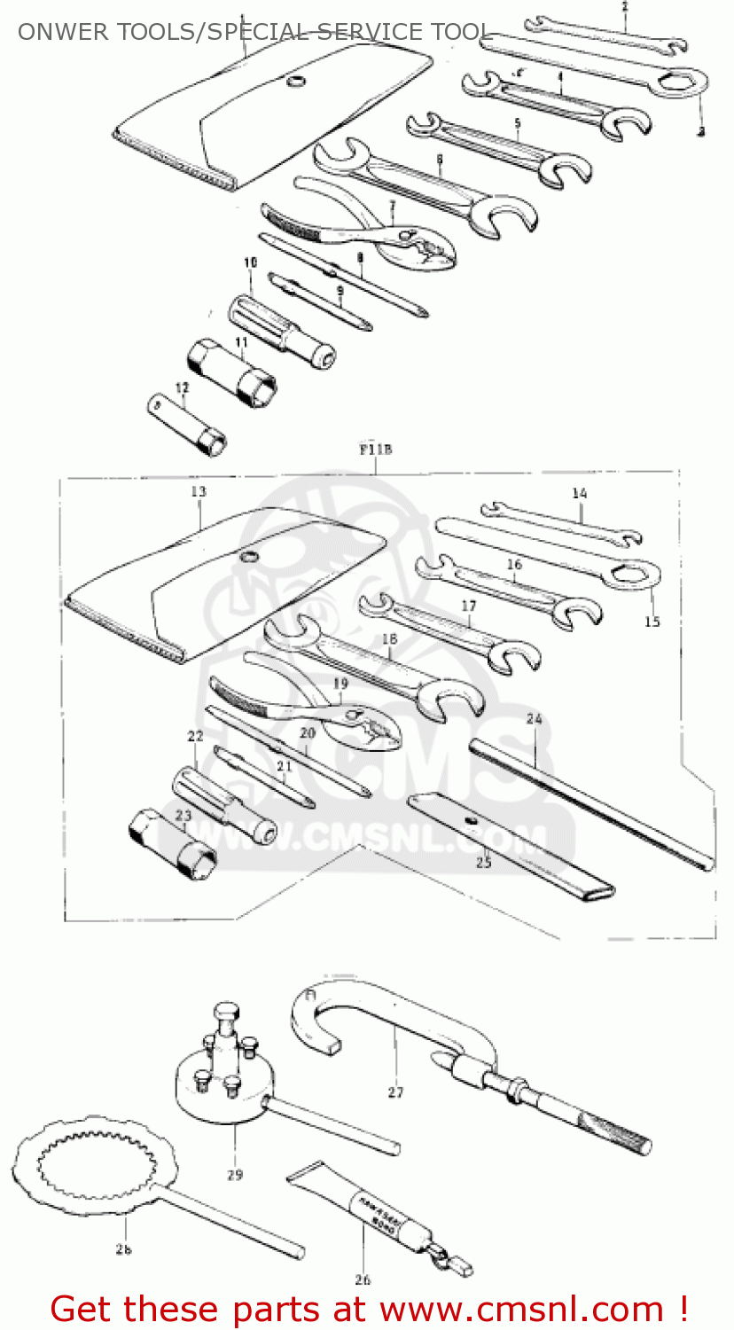 ONWER TOOLS/SPECIAL SERVICE TOOL F11 1973 USA