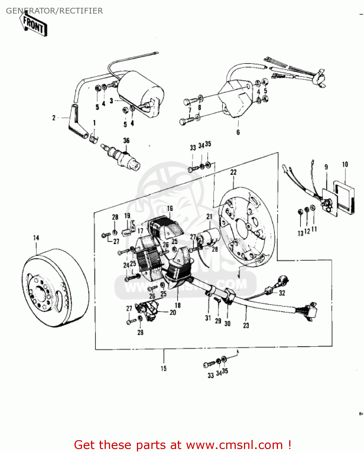 GENERATOR/RECTIFIER F11 1973 USA