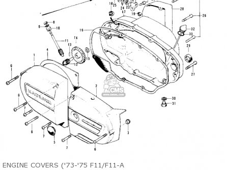 ENGINE COVERS ('73-'75 F11/F11-A - F11 1973 USA