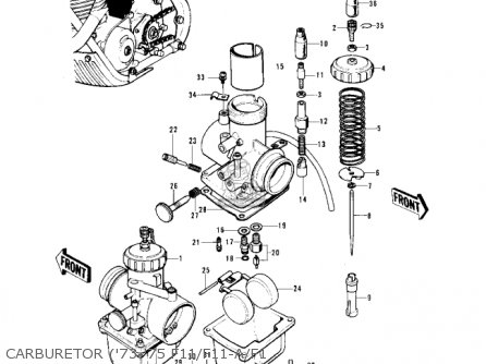 CARBURETOR ('73-'75 F11/F11-A/F1 - F11 1973 USA