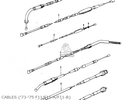 CABLES ('73-'75 F11/F11-A/F11-B) - F11 1973 USA