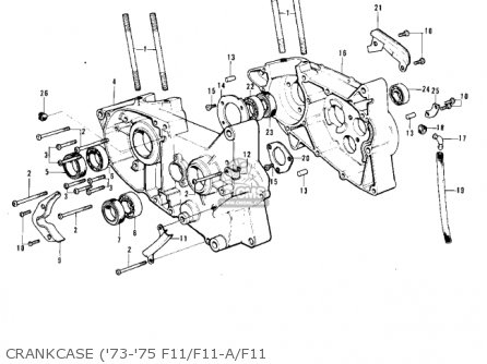 CRANKCASE ('73-'75 F11/F11-A/F11 - F11 1973 USA