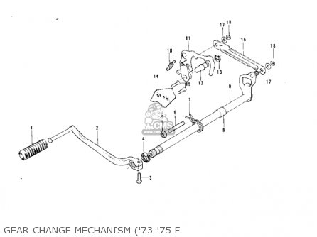 GEAR CHANGE MECHANISM ('73-'75 F - F11 1973 USA
