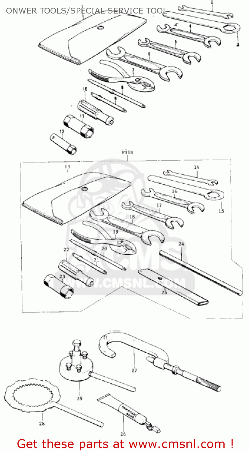 ONWER TOOLS/SPECIAL SERVICE TOOL F11A 1974 USA