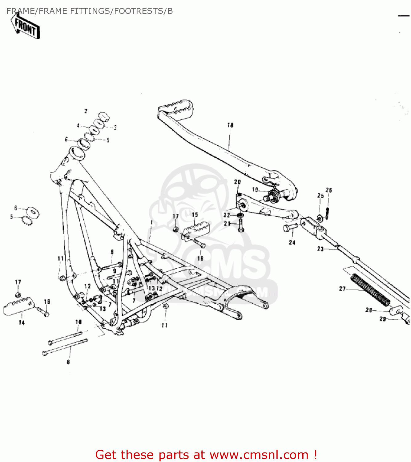 FRAME/FRAME FITTINGS/FOOTRESTS/B F11B 1975 USA